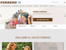 Tablet Screenshot of ferrero.com.ar