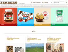 Tablet Screenshot of ferrero.com